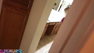 A stepson was caught masturbating while watching his stepmom getting ready for bed