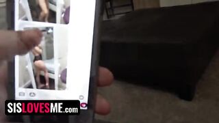 Young guy fucks his step sister with plump tits in a steamy scene