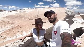 Petite girl made a blowjob on the city streets and then fucked at home
