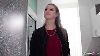 Pick-up casting with petite teen Olivia Sparkle for German Scout