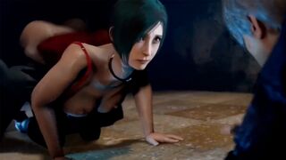 Ada Wong gets fucked by Leon Kennedy in a steamy lab encounter