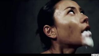 Busty Asian beauties get creampied by aliens in a wild scene