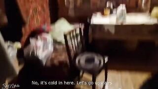 A pick-up guy fucked a whore in an abandoned house, a steamy scene
