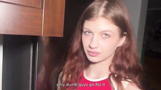A cute girl fucked hard by her stepfather in a steamy role-play scene