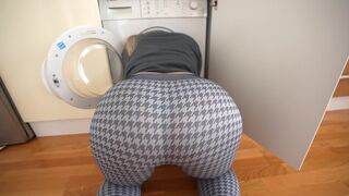 My step sister is stuck in the washing machine and I helped her
