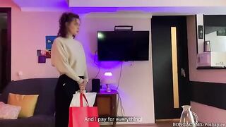 Student became a slut to pay rent, first-time anal