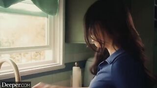 College girl Kylie gets banged by her tutor in a steamy session