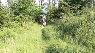 A couple has a rough sex session in the forest, inspired by Noratheo