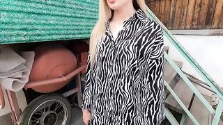 A beautiful hostess received a discount from her employee, showcasing perfect body and big ass