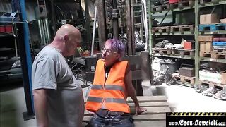 Climate activist gets fucked by Egon Kowalski, a kinky old man