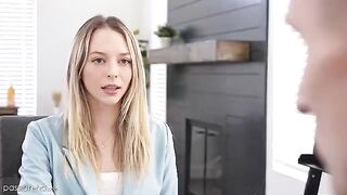 Skinny babe Lily Larimar needs to give a blowjob to get a job in this steamy Passion-HD scene