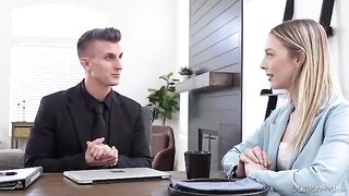 Skinny babe Lily Larimar needs to give a blowjob to get a job in this steamy Passion-HD scene