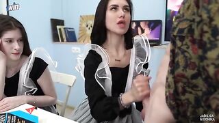 A labor teacher fucked two students right in class