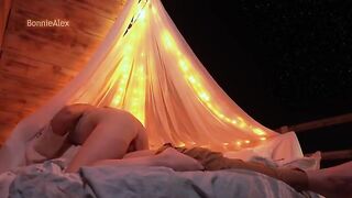 Romantic sex outdoors with long foreplay and simultaneous orgasm, a true masterpiece!
