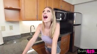 You should keep quiet and let me take you by the balls Anya Olsen tells Stepbro
