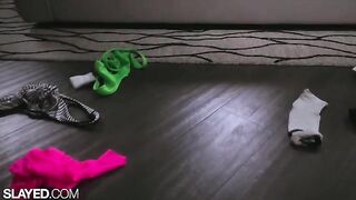 Fit lesbians Vanna and Alexis enjoy intense toy play