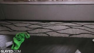 Fit lesbians Vanna and Alexis enjoy intense toy play