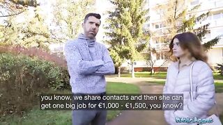 Public Agent Cheating wife Andrea Lapiedra gets fucked by a stranger for cash