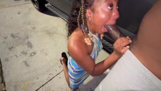 Married woman gets banged in the parking lot