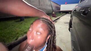 Married woman gets banged in the parking lot