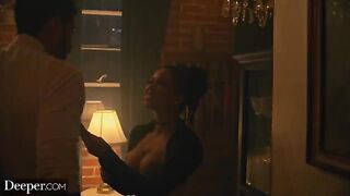 Burlesque dancer Kira gets creampied at an afterparty in a sensual scene