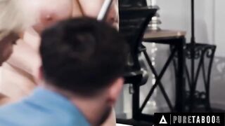Natasha Nice, a hot maid with huge tits, gets fucked by a pervert couple