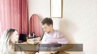 A young beauty had sex before the party and got a creampie