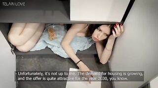 Girl extended the wardrobe for a month, but received creampie