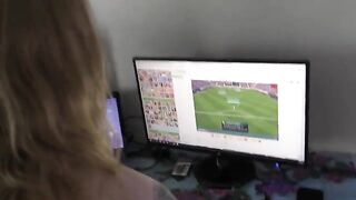 A young gamer girl gets fucked at home while playing video games