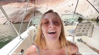 A couple has a naughty sex adventure on a boat during their vacation