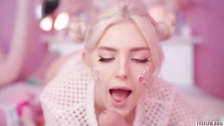 All cute girls like hot cum on their faces