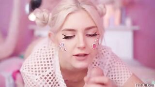 All cute girls like hot cum on their faces