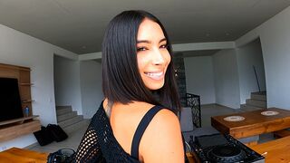 The girl received a private lesson from her favorite DJ