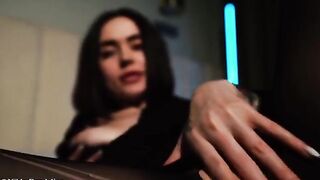 A cute young girl gets her big boobs smeared with oil and gets fucked