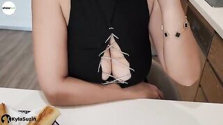 The girl tries to justify herself for having sex under the table