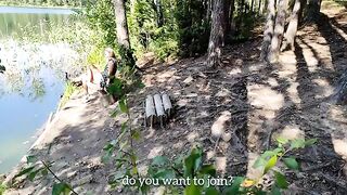 A peeping guy got caught by a hot babe during her masturbation