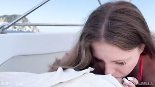 A girl had sex on a yacht with a friend, while her boyfriend was there too