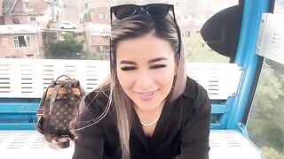 Petite teen gets fucked by her stepbrother’s friend on the cable car in Cali