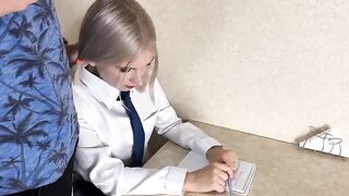 A sexy girl invited her tutor home and got intimate in a steamy encounter