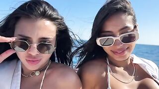Two girls seduced a boat captain for a wild threesome on the high seas