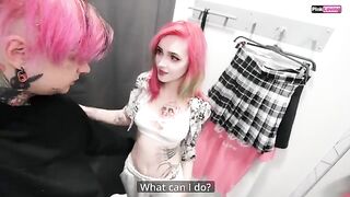 A man fucked a consultant in her dressing room for passion