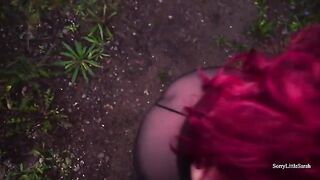 A hot anal sex in the forest with a big ass Russian girl