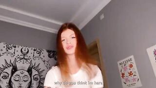 A red-haired girl passionately fucks with her new boyfriend, showcasing her fiery charm