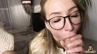 The boss stuffed the young secretary with his cock after work