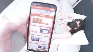 My big tits Chinese girl got caught jerking off and I just fucked her to squirt