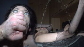 She reached a point of intense orgasm, almost hitting the ceiling!
