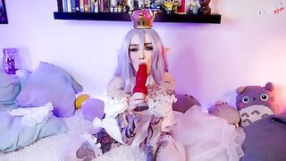 Bowsette finally gets fucked by Mario in her tight cosplay pussy - HD