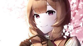 Raphtalia edging action in anime style