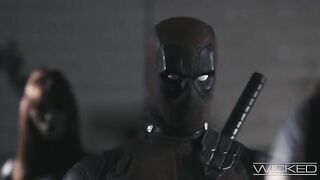 Deadpool, Yelena, and Taskmaster fuck the black widow in an intense foursome