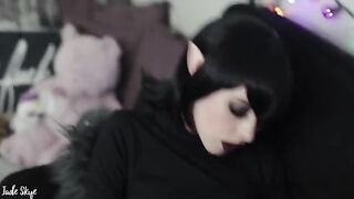First time giving a blowjob and tasting cum for the pale teen Mavis